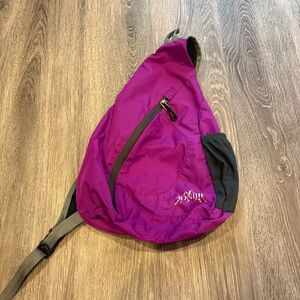 Vibrant Purple Crossbody Sling Backpack by Aonijie